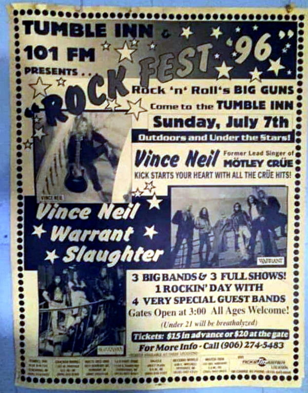 Tumble Inn (Tumble-Inn) - 1996 Concert Flyer